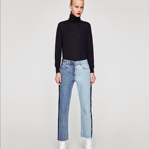 Zara Mid-rise Two Toned Jeans